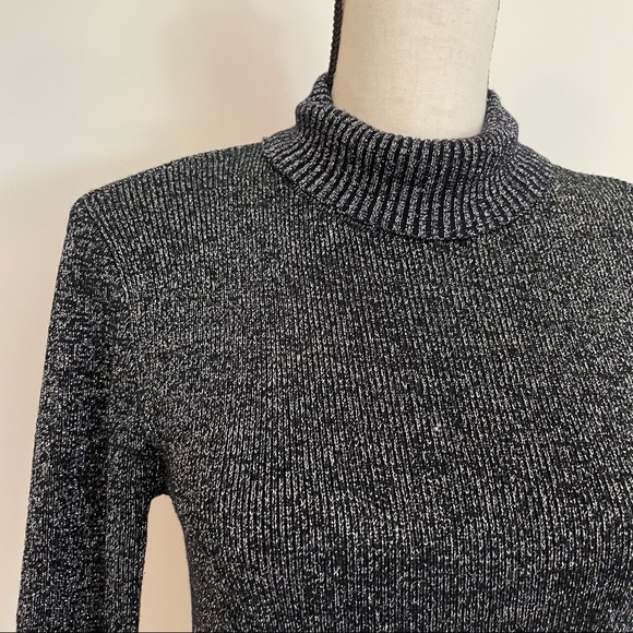 Vintage 70s Metallic Turtle Neck Sweater - Picture 2 of 5